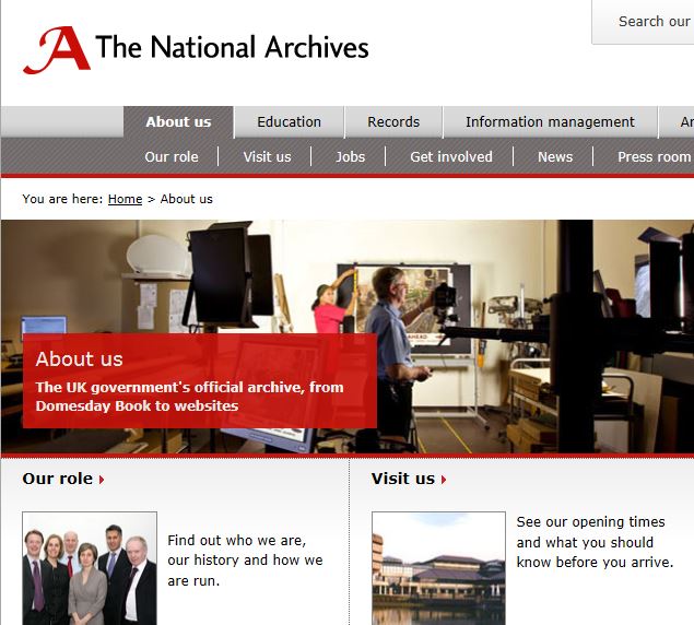 National Archives Home Page
